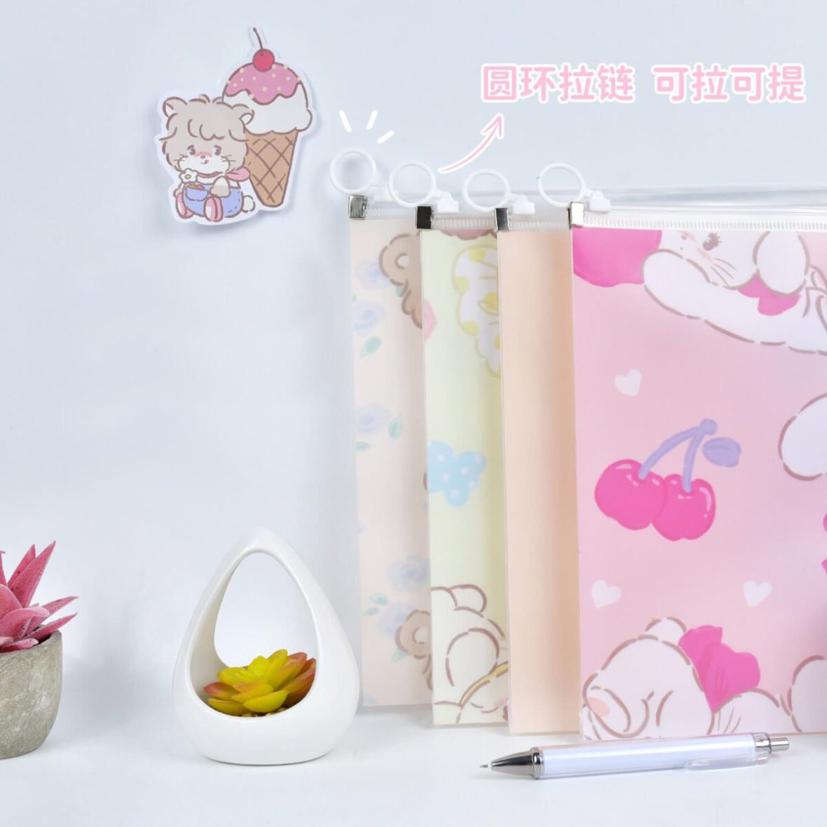 Mikko-A4-Matte-File-Folder-Zippered-Document-Storage-Bag-2