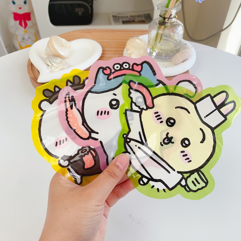 Cute Chiikawa large Opposite Sex Self Sealing Bag (2)